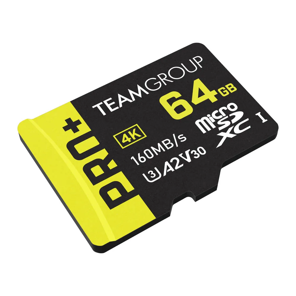 Карта пам`ятi MicroSDXC  64GB UHS-I/U3 Class 10 Team Pro+ R160/W55MB/s + SD-адаптер (TPPMSDX64GIA2V3003) - мініатюра 2