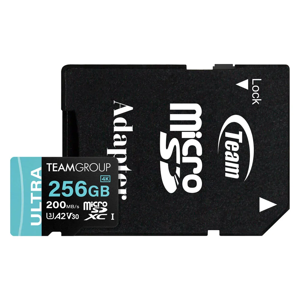 Карта пам`ятi MicroSDXC  256GB UHS-I/U3 Class 10 Team Ultra R200/W150MB/s + SD-адаптер (TULMSDX256GIA2V3022503) - зображення 1