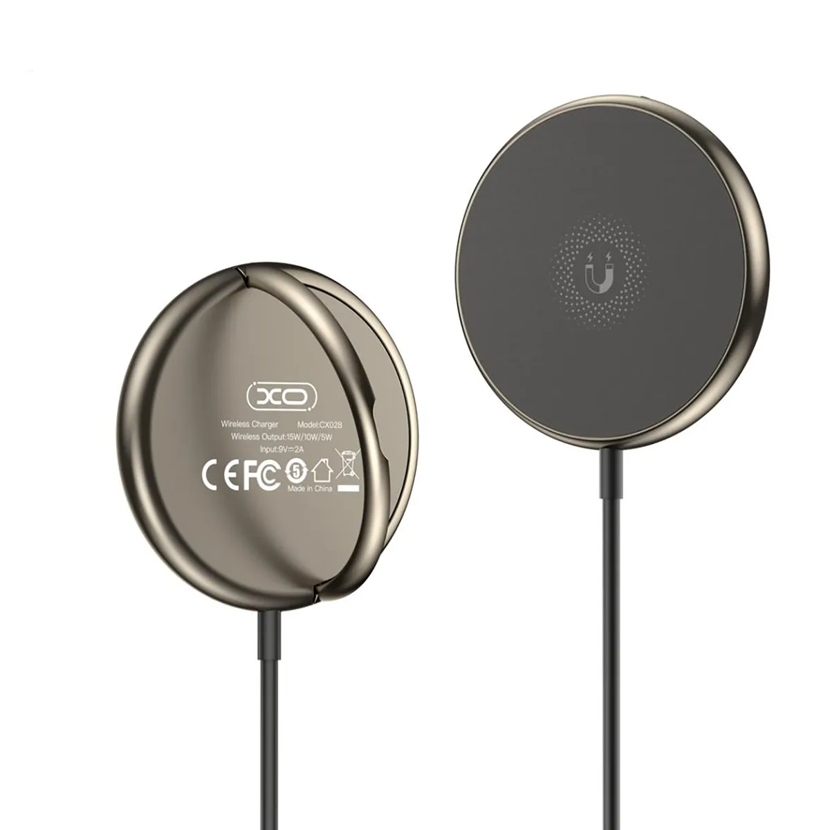 Бездротовий зарядний пристрій XO CX028 15W Beige (CX028.tranish) - мініатюра 3