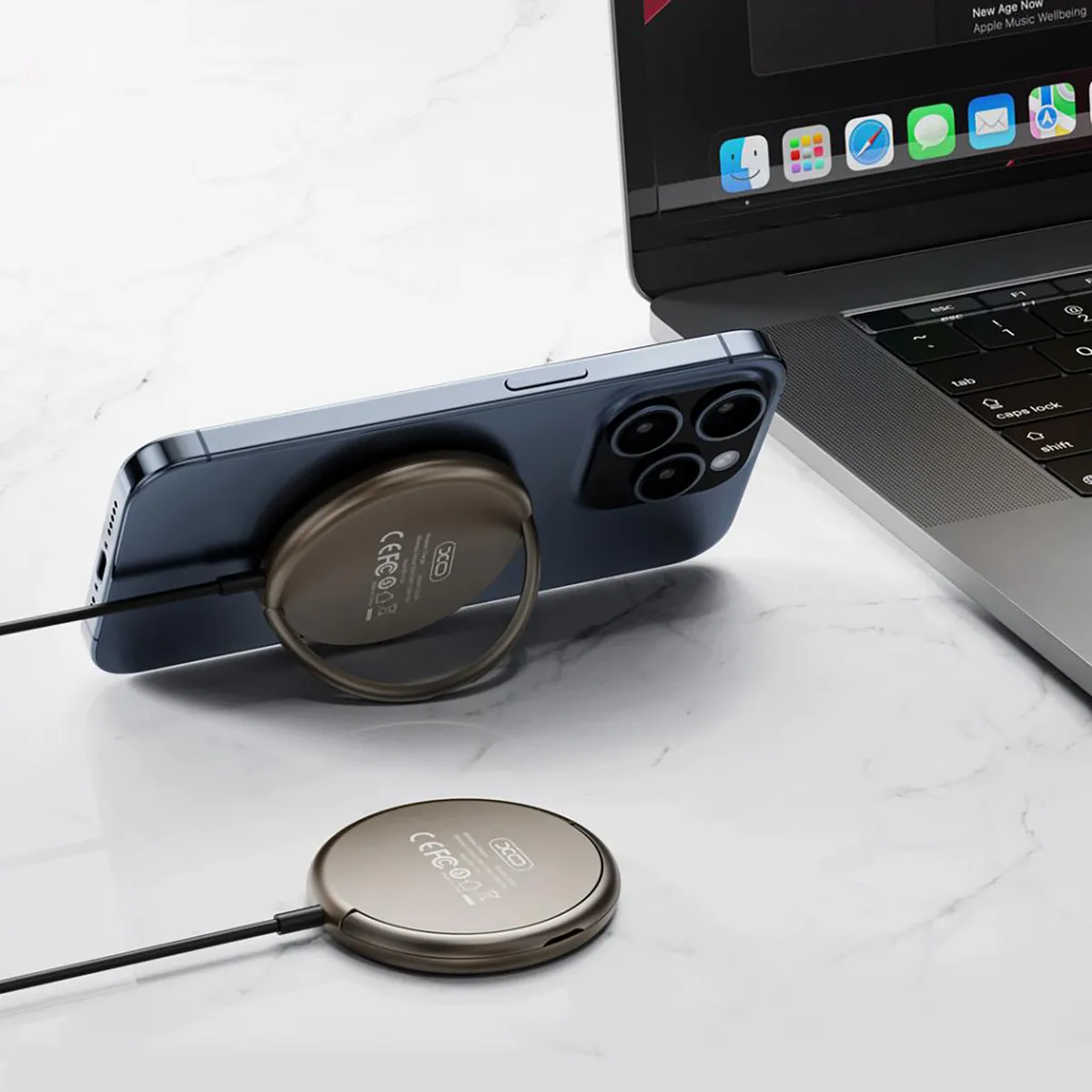 Бездротовий зарядний пристрій XO CX028 15W Beige (CX028.tranish) - мініатюра 5