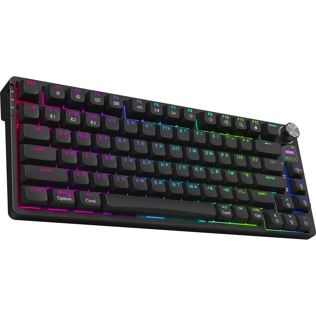 Клавіатура бездротова Hator Icefall PRO Wireless, TFT display Black (HTK450UA) - мініатюра 2