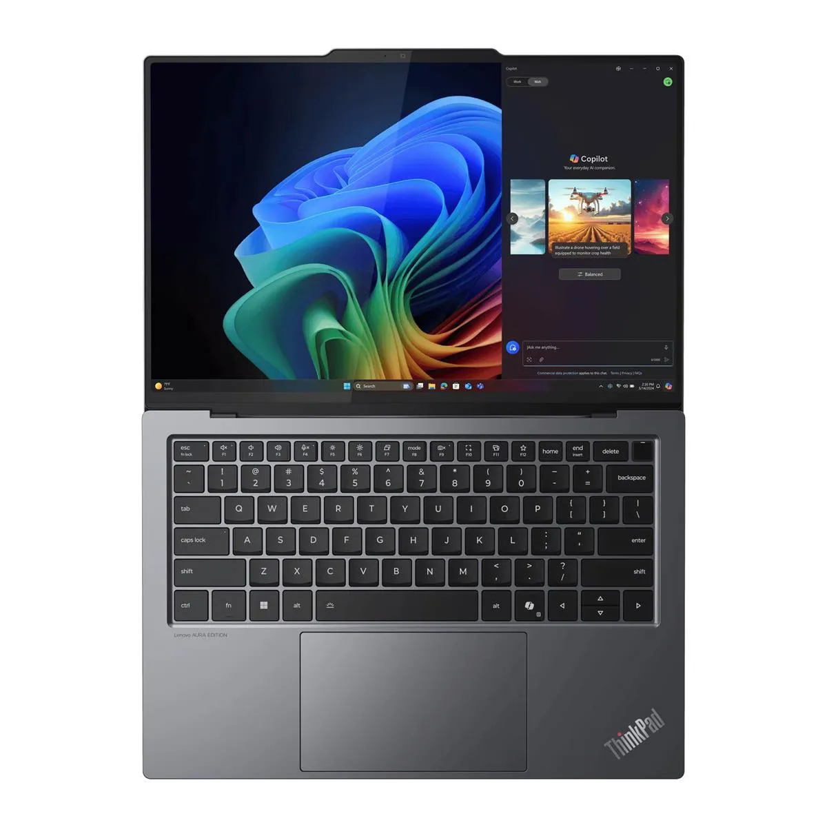 Ноутбук Lenovo ThinkPad X9-14 Gen 1 (21QA001YRA) Grey - мініатюра 3