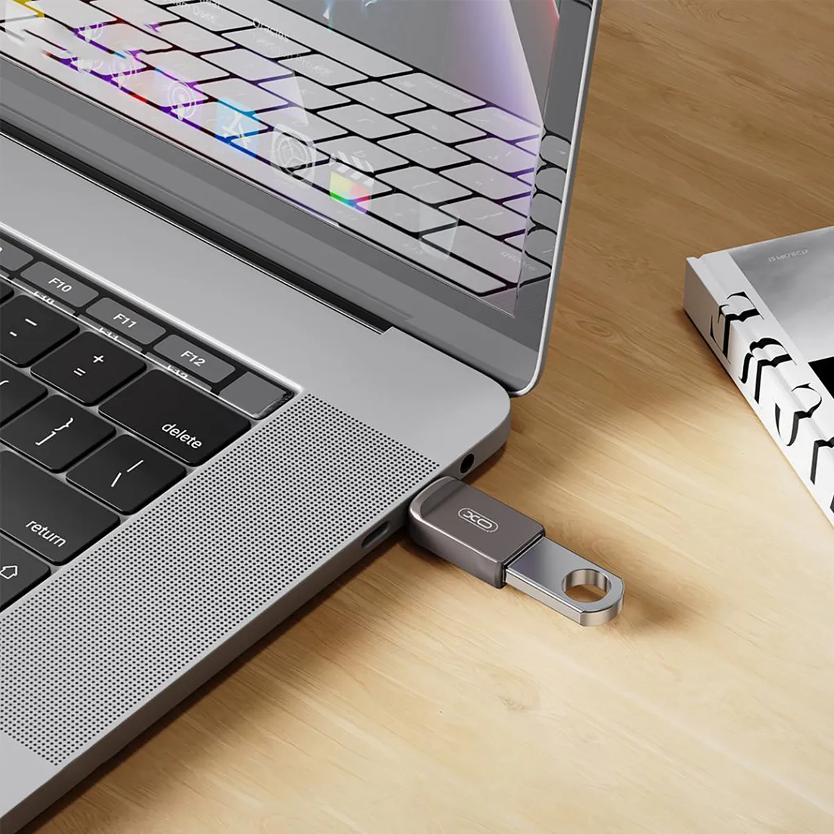 Адаптер XO USB Type-C - Lightning (F/M) Grey (NB281B-СA.tranish) - мініатюра 5