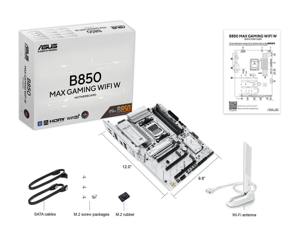 Материнська плата Asus B850 MAX Gaming WiFi W Socket AM5 - мініатюра 8