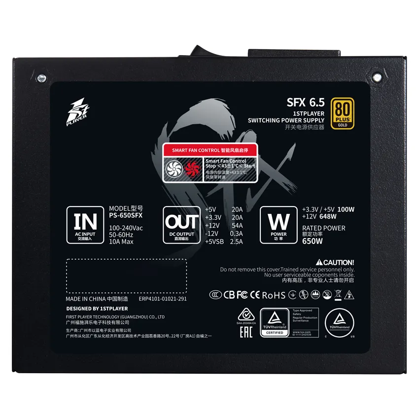 Блок живлення 1stPlayer PS-650SFX (SFX-GLD-650-BK-EU) 650W - мініатюра 2