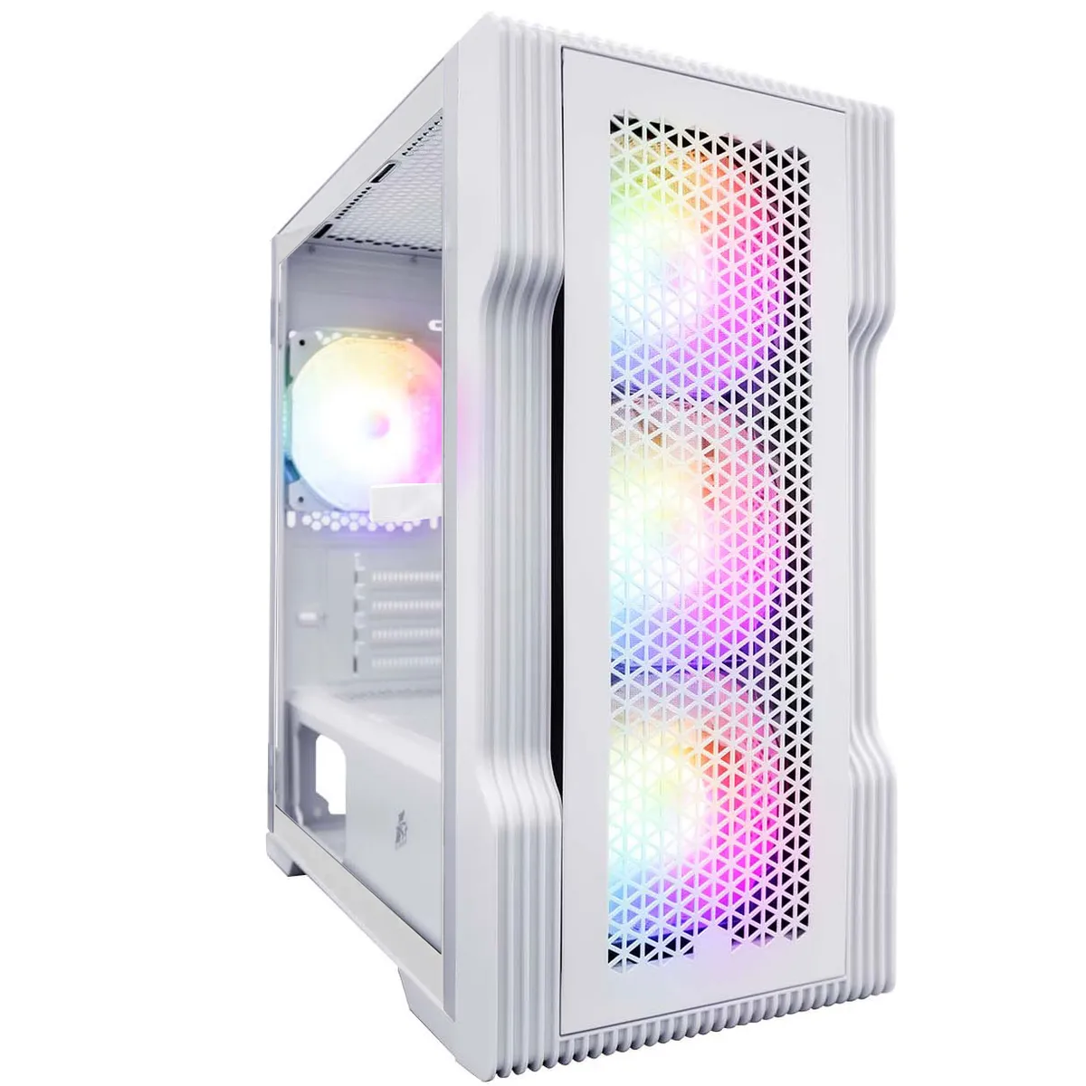 Корпус 1stPlayer T3-WH-4F1-W White без БЖ - зображення 1