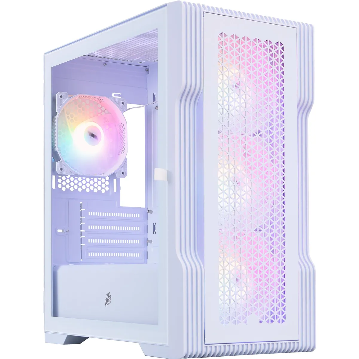 Корпус 1stPlayer T3-WH-4F1-W White без БЖ - мініатюра 10