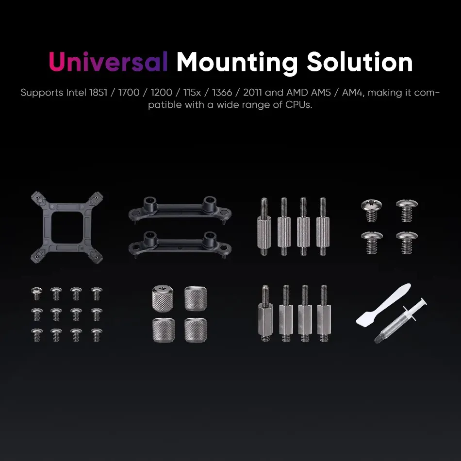 Система водяного охолодження 1stPlayer X-240 Black - мініатюра 2