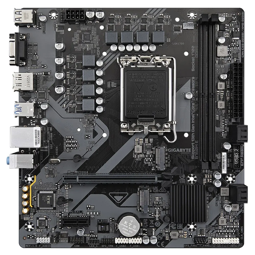 Материнська плата Gigabyte B760M E Socket 1700 - мініатюра 2