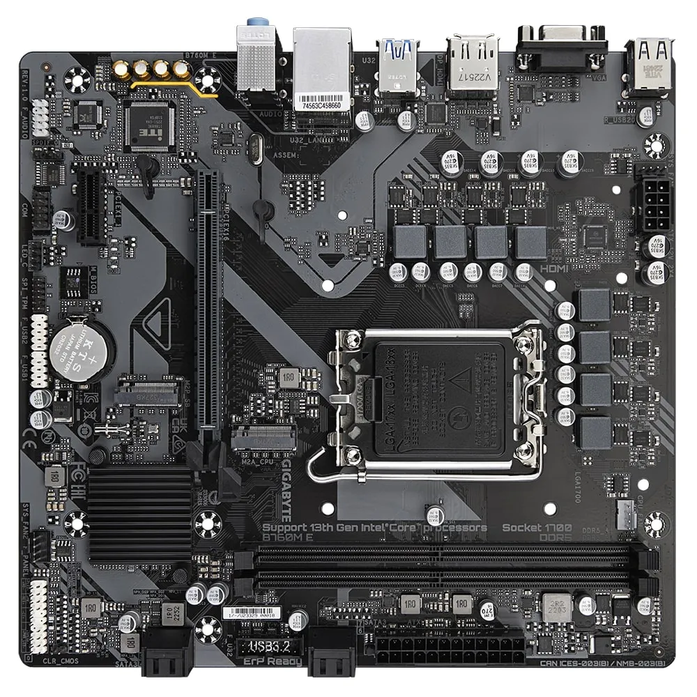 Материнська плата Gigabyte B760M E Socket 1700 - мініатюра 4