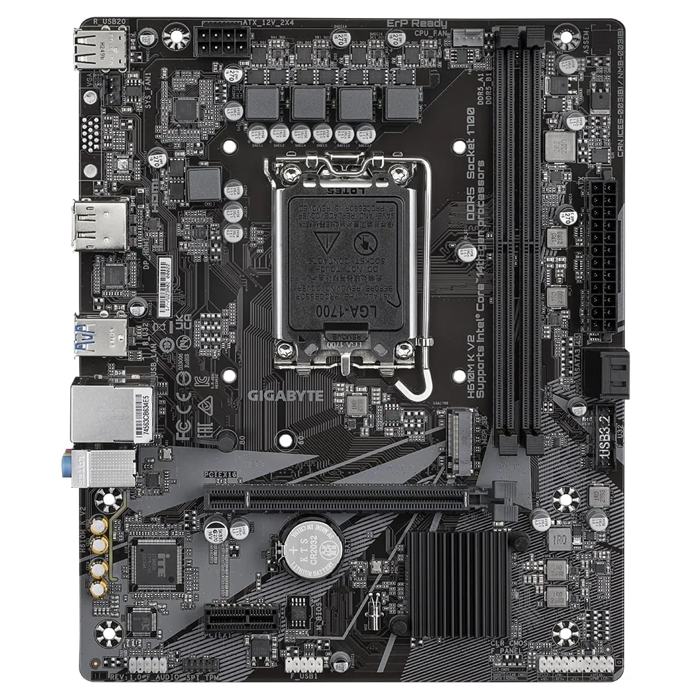 Материнська плата Gigabyte H610M K V2 Socket 1700 - мініатюра 2