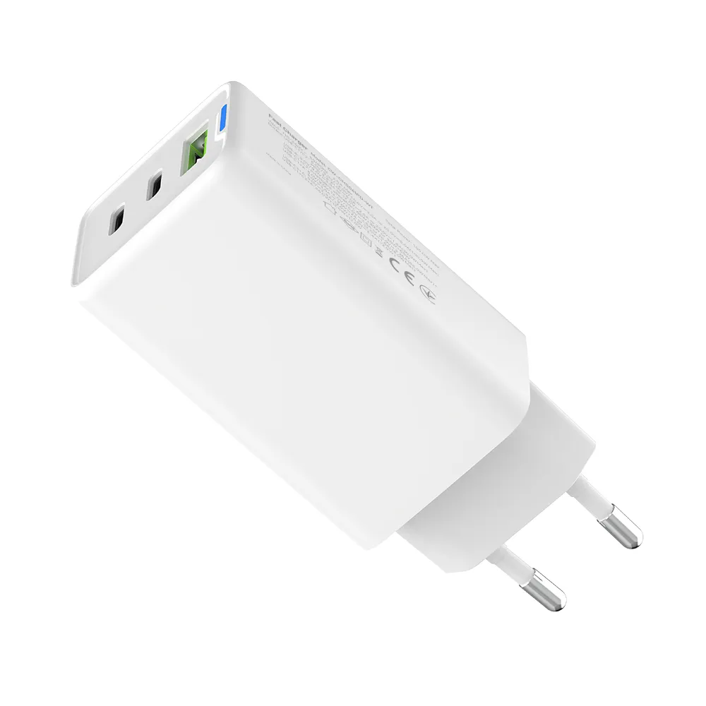 Мережевий зарядний пристрій ColorWay GaN Mini 65W PD Port PPS USB (USB-2C1A) White (CW-CHS058PD-WT) - мініатюра 6