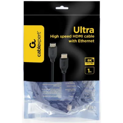 Кабель мультимедійний HDMI to HDMI 1.0m V.2.1 Cablexpert (CC-HDMI8K-1M) - мініатюра 4
