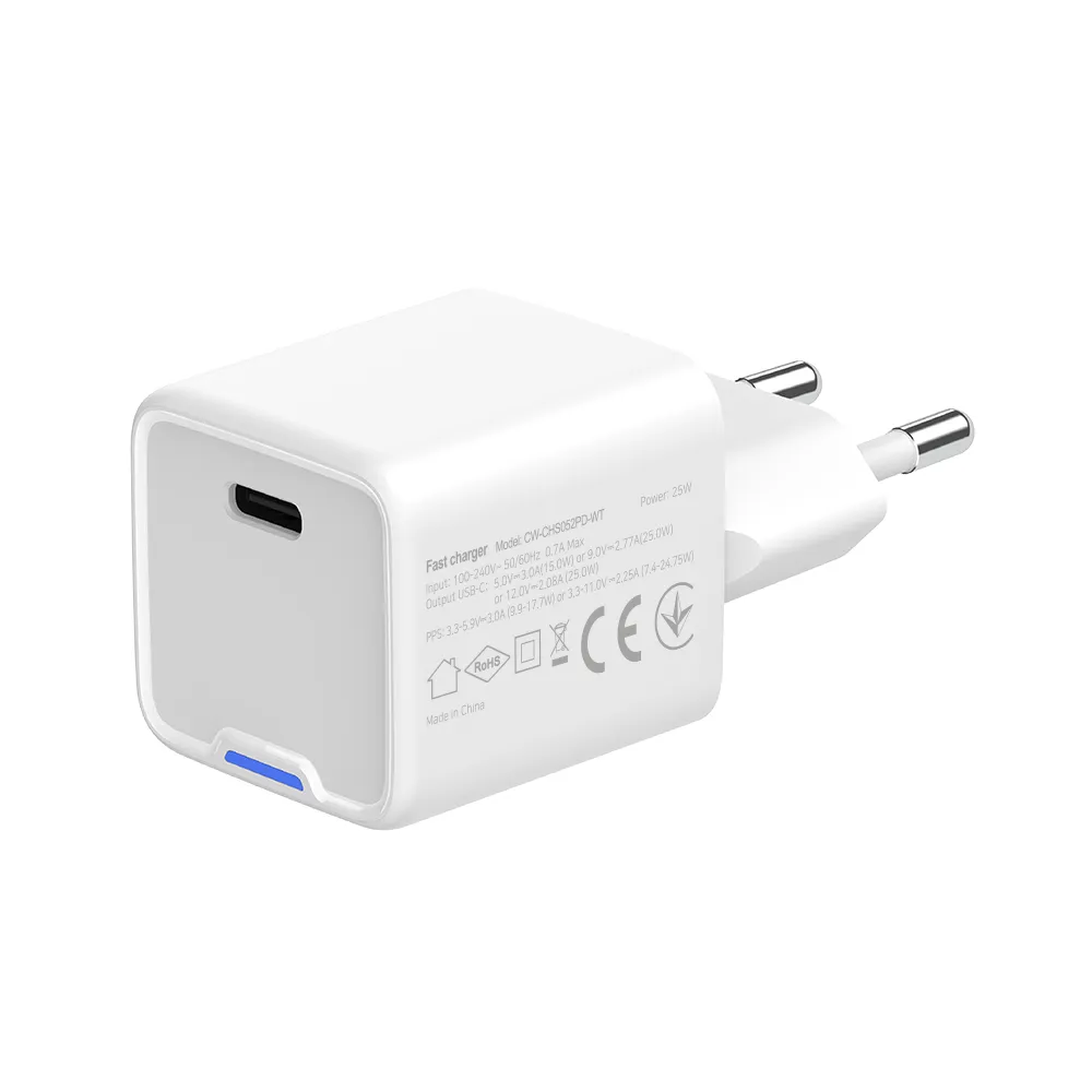 Мережевий зарядний пристрій ColorWay GaN Mini 25W PD Port PPS USB-C White (CW-CHS052PD-WT) - мініатюра 5