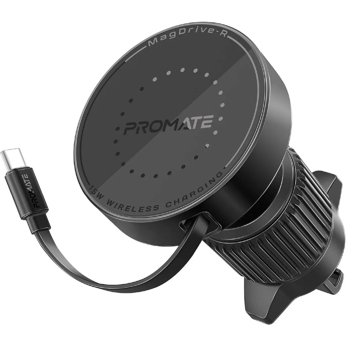 Автомобільний зарядний пристрій Promate Magdrive-r Black - зображення 1