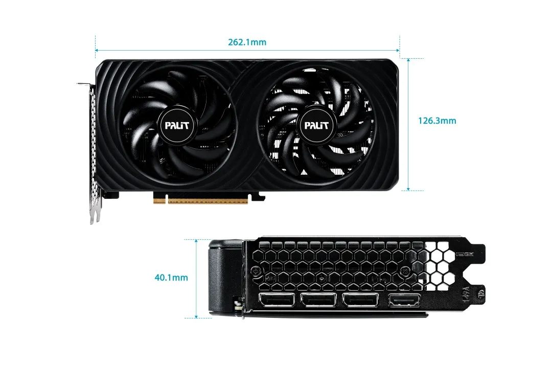 Відеокарта GF RTX 5060 8GB GDDR7 Dual OC Palit (NE75060S19P1-GB2063D) - мініатюра 10