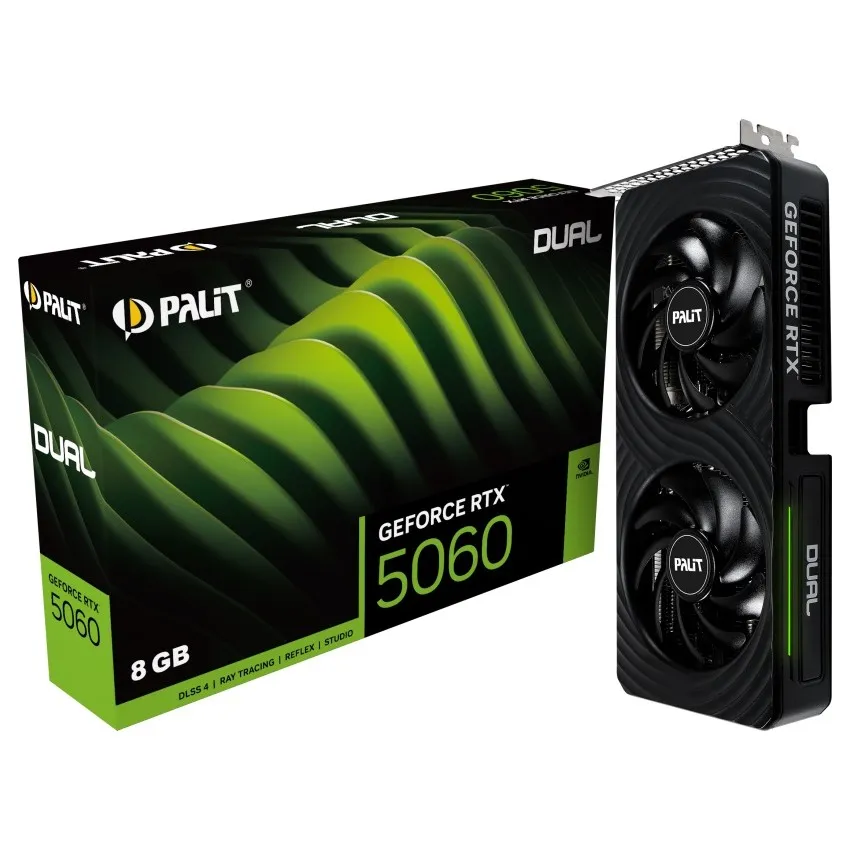 Відеокарта GF RTX 5060 8GB GDDR7 Dual Palit (NE75060019P1-GB2063D) - зображення 1