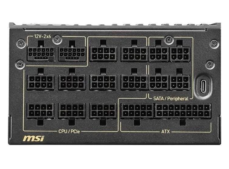 Блок живлення MSI MEG Ai1600T PCIE5 1600W - мініатюра 3