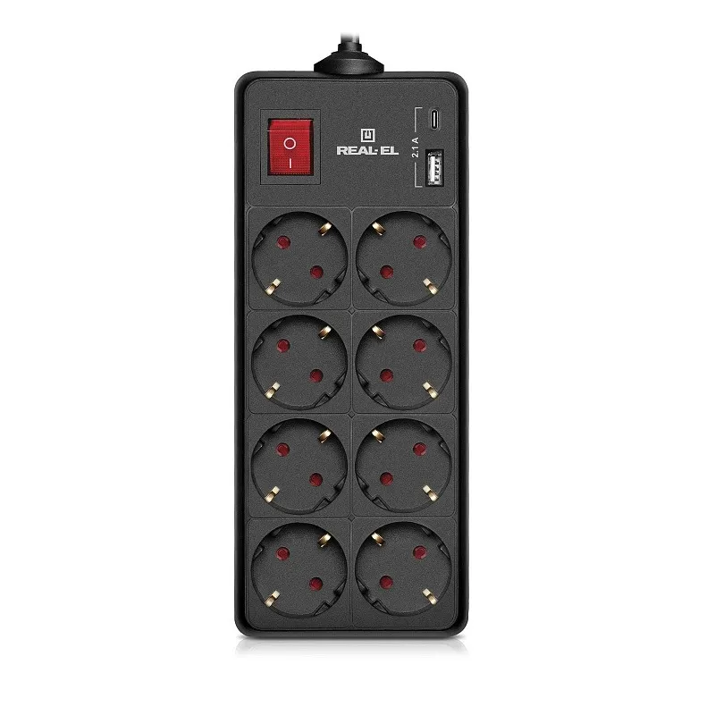 Фільтр живлення REAL-EL RS-Protect 805 3м Black (EL122300043) - мініатюра 10