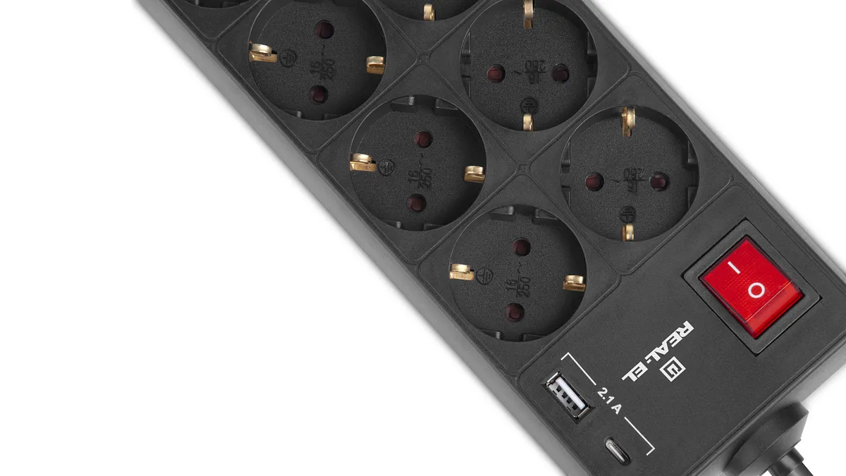 Фільтр живлення REAL-EL RS-Protect 805 1.8м Black (EL122300042) - мініатюра 6