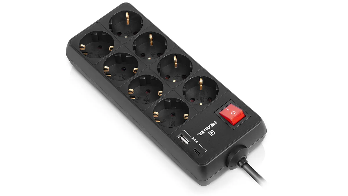 Фільтр живлення REAL-EL RS-Protect 805 1.8м Black (EL122300042) - мініатюра 7