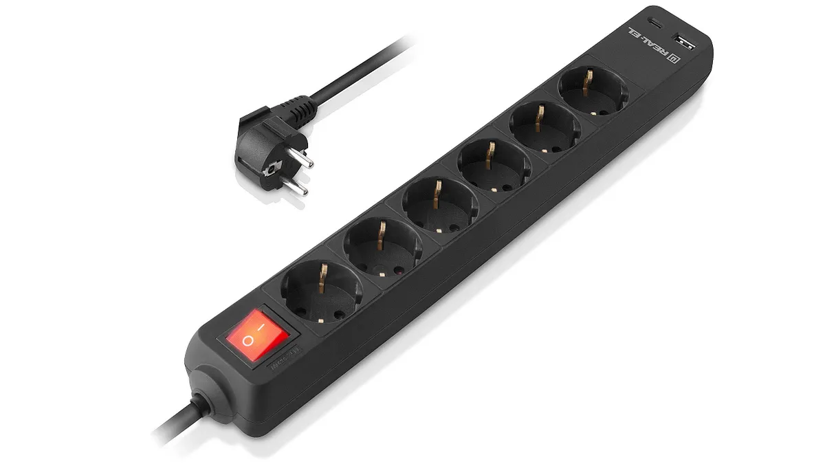 Фільтр живлення REAL-EL RS-Protect 605 3м Black (EL122300041) - мініатюра 5