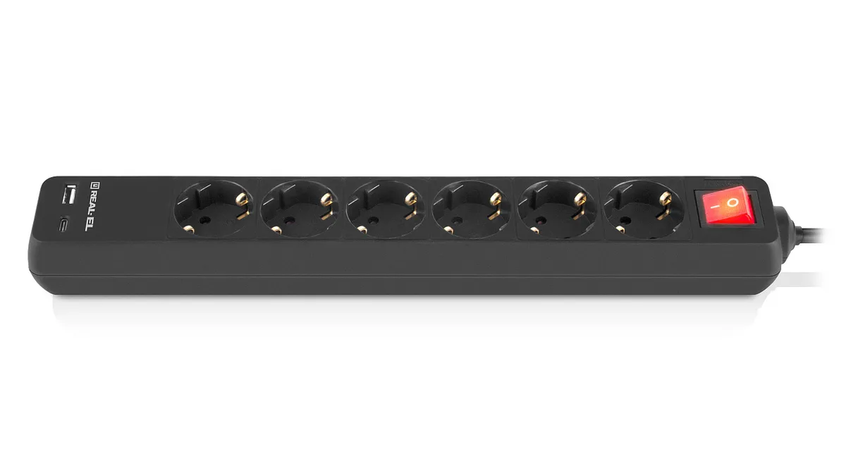 Фільтр живлення REAL-EL RS-Protect 605 3м Black (EL122300041) - мініатюра 7