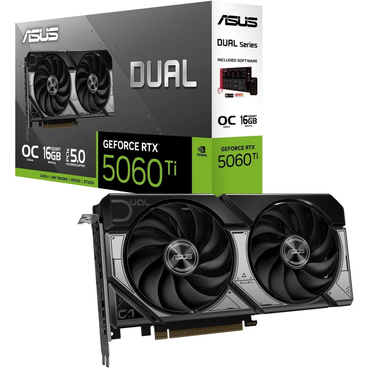 Відеокарта GF RTX 5060 Ti 16GB GDDR7 Dual OC Asus (DUAL-RTX5060TI-O16G) - мініатюра 9