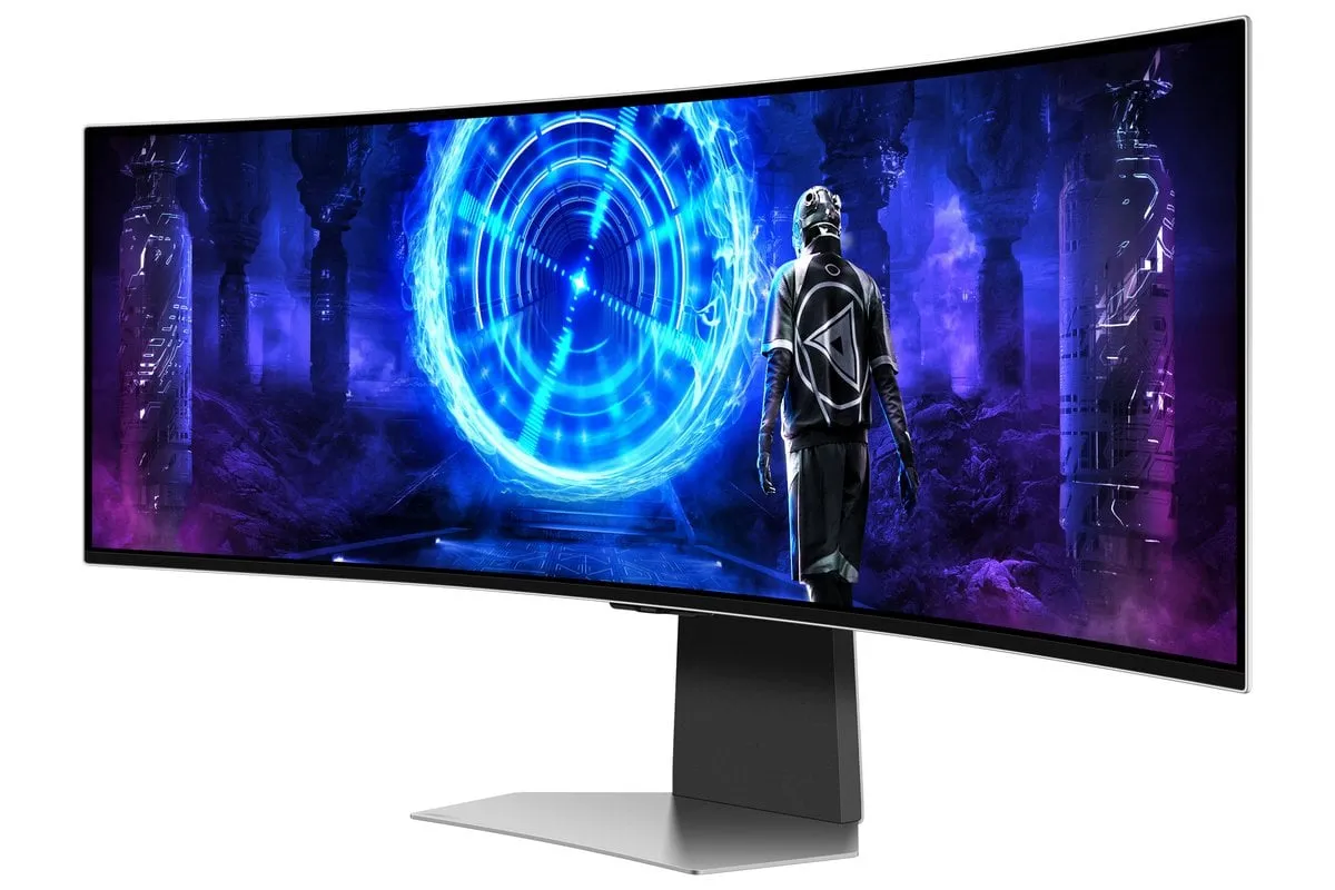 Монітор Samsung 49" Odyssey OLED G9 (LS49DG952SIXUA) Black/White Curved 240Hz - мініатюра 3