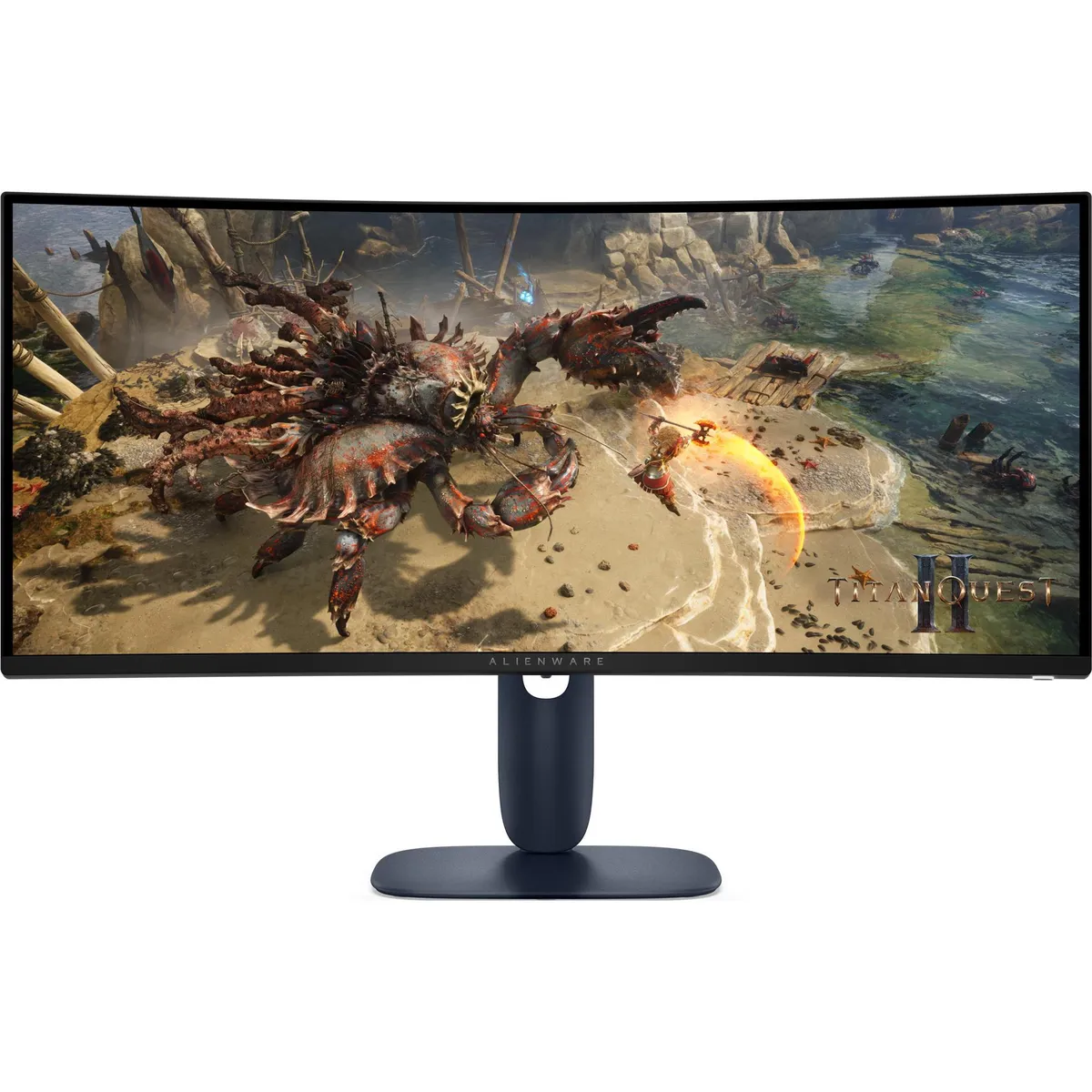 Монiтор Dell 34" AW3425DWM (210-BQWL) VA Black Curved 180Hz - зображення 1