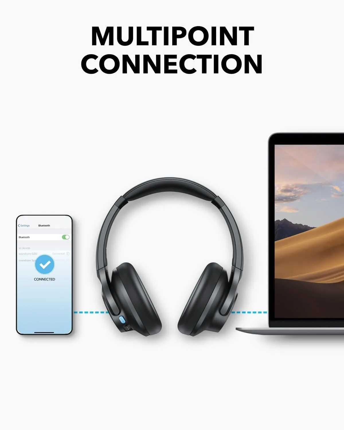 Bluetooth-гарнітура Anker SoundCore Q11i Grey (A3005GA1) - мініатюра 6