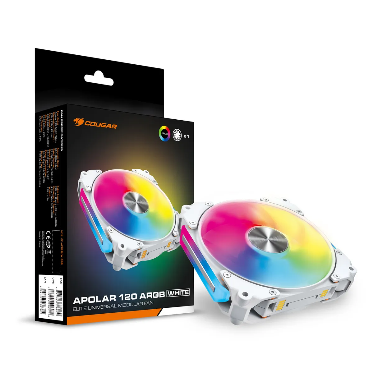 Вентилятор Cougar Apolar 120 ARGB White - мініатюра 8