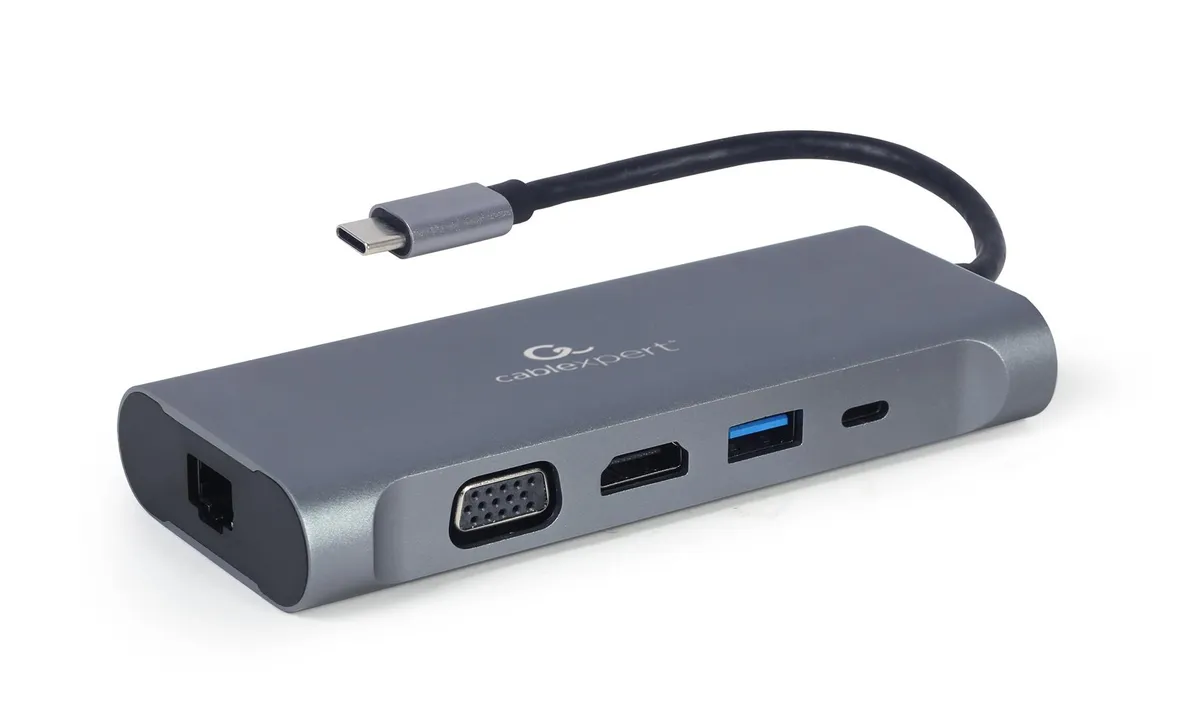 Док станція Cablexpert USB-C 7-в-1 (A-CM-COMBO7-01) - зображення 1