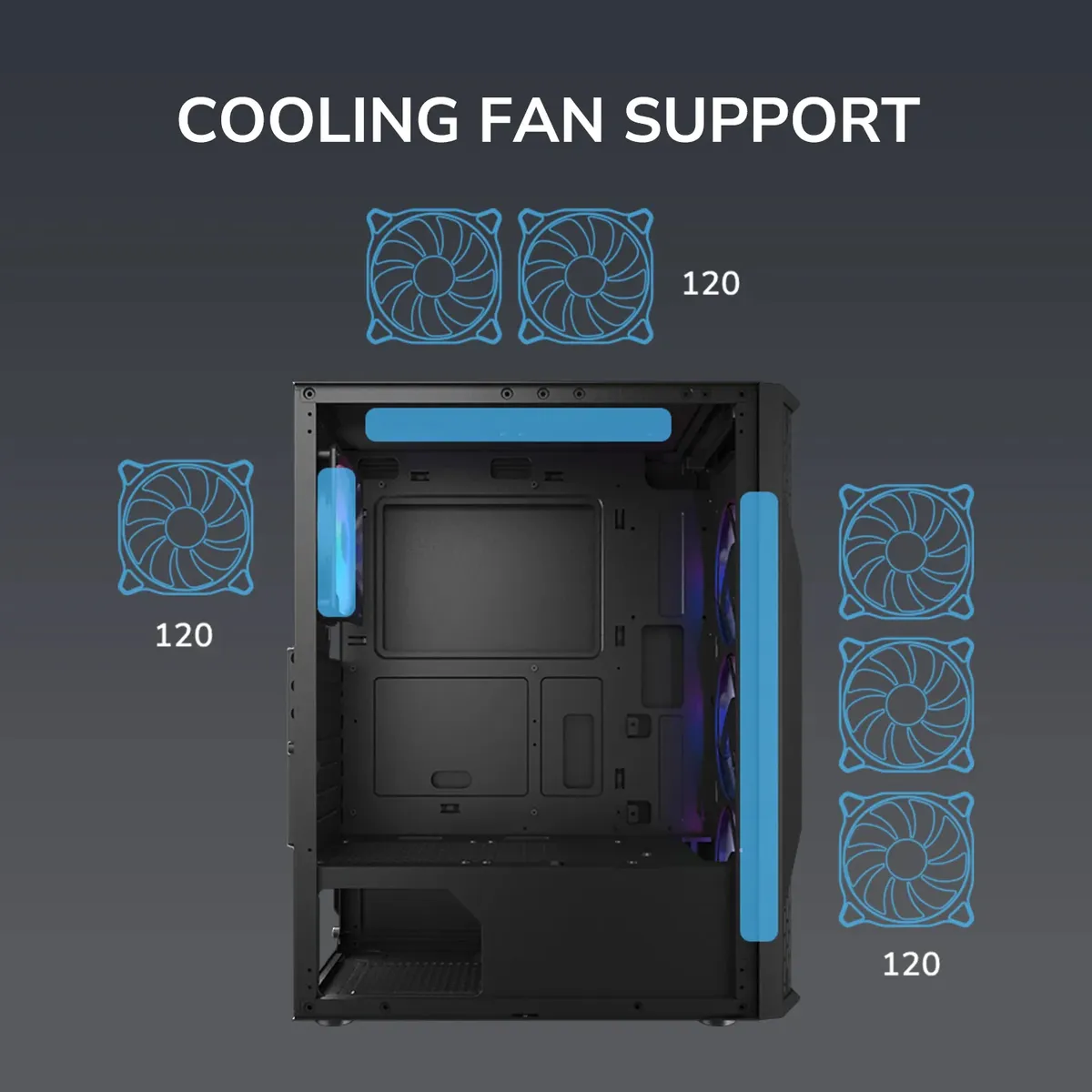 Корпус Cougar MX110 RGB Black без БЖ - мініатюра 13