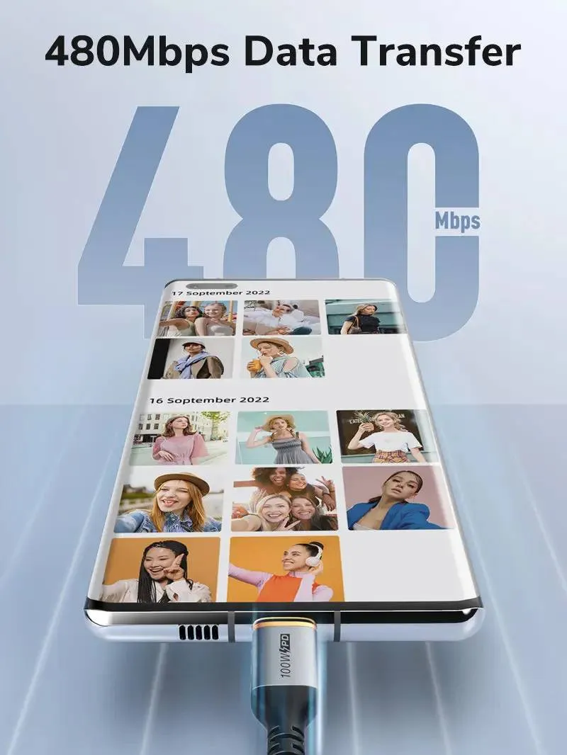 Кабель Cabletime USB Type-C - USB Type-C (M/M) PD 100W, 1 м, Black (CU03L) - мініатюра 3