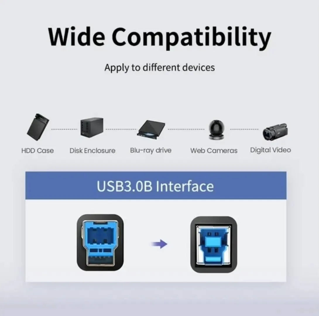 Кабель для принтера Cabletime USB - USB Type-B (M/M), 3 м, Black (CA12N) - зображення 1