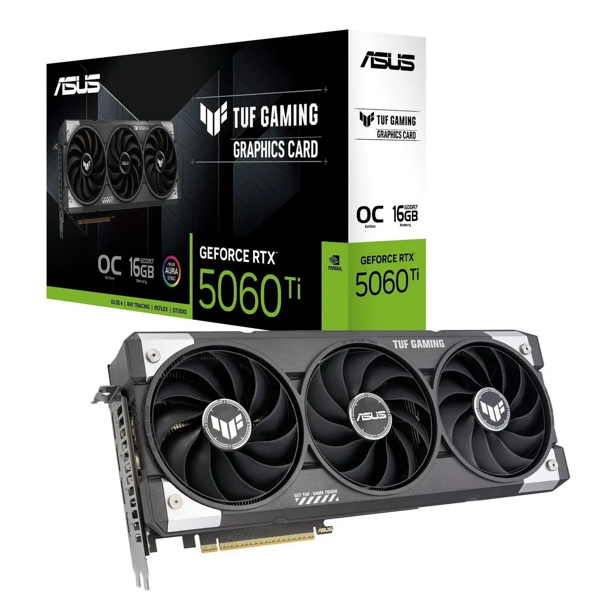 Відеокарта GF RTX 5060 Ti 16GB GDDR7 TUF Gaming OC Asus (TUF-RTX5060TI-O16G-GAMING) - зображення 1