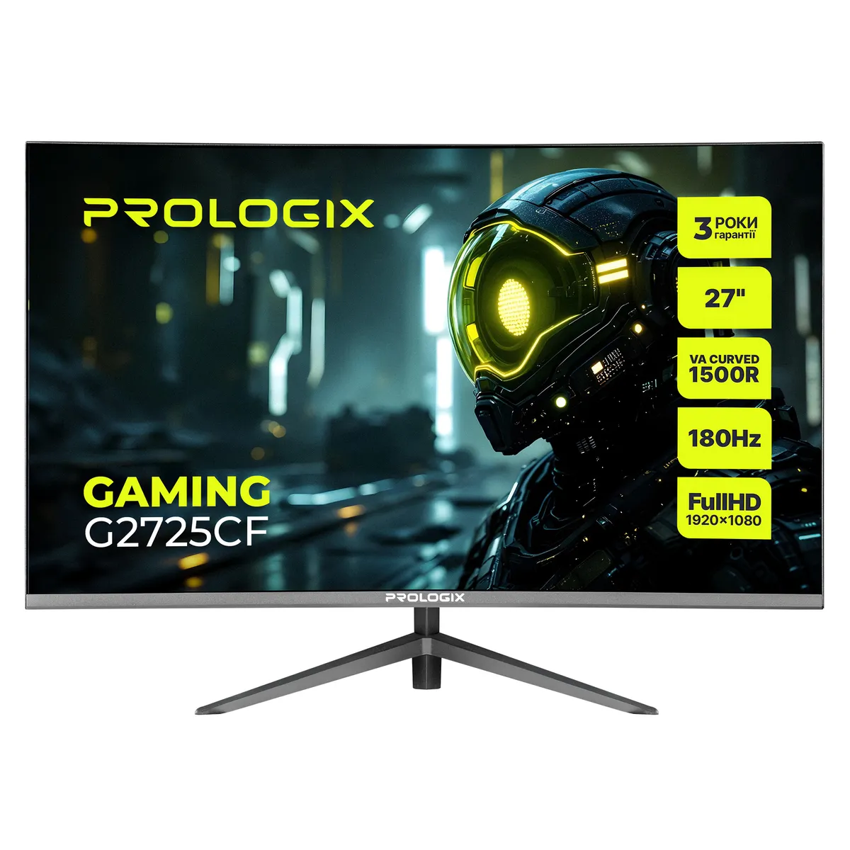Монітор Prologix Gaming 27" G2725CF VA Black Curved 180Hz - зображення 1