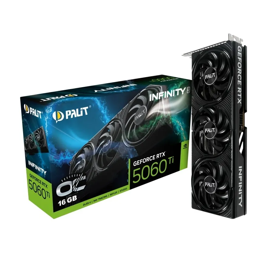 Відеокарта GF RTX 5060 Ti 16GB GDDR7 Infinity 3 OC Palit (NE7506TS19T1-GB2061S) - зображення 1