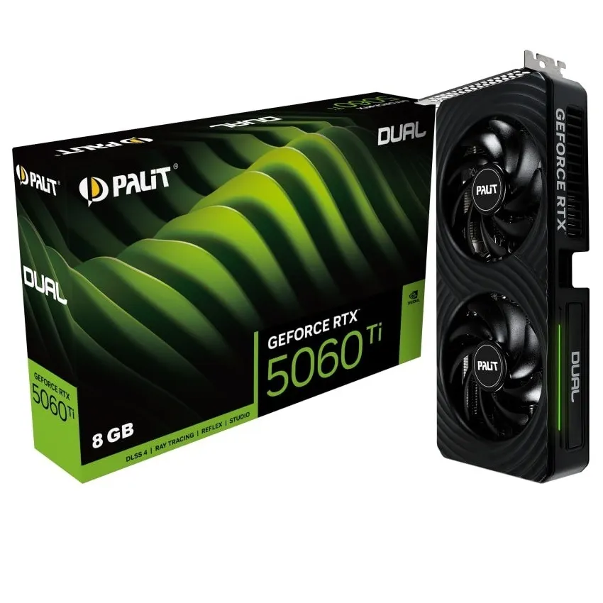 Відеокарта GF RTX 5060 Ti  8GB GDDR7 Dual Palit (NE7506T019P1-GB2062D) - зображення 1