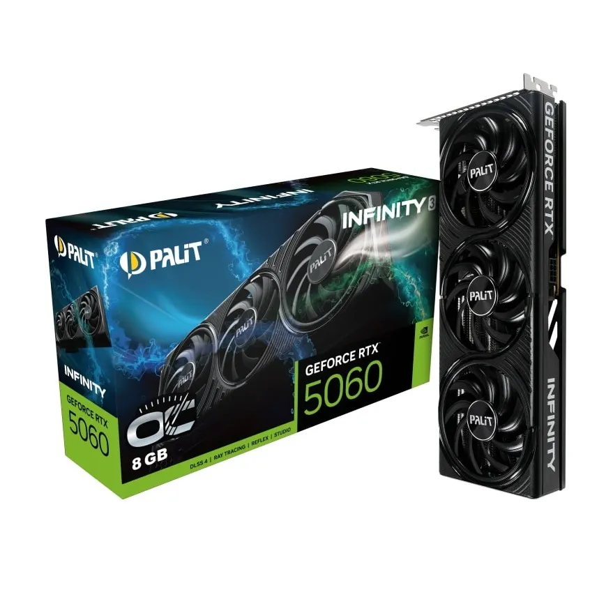 Відеокарта GF RTX 5060 8GB GDDR7 Infinity 3 OC Palit (NE75060T19P1-GB2063S) - зображення 1