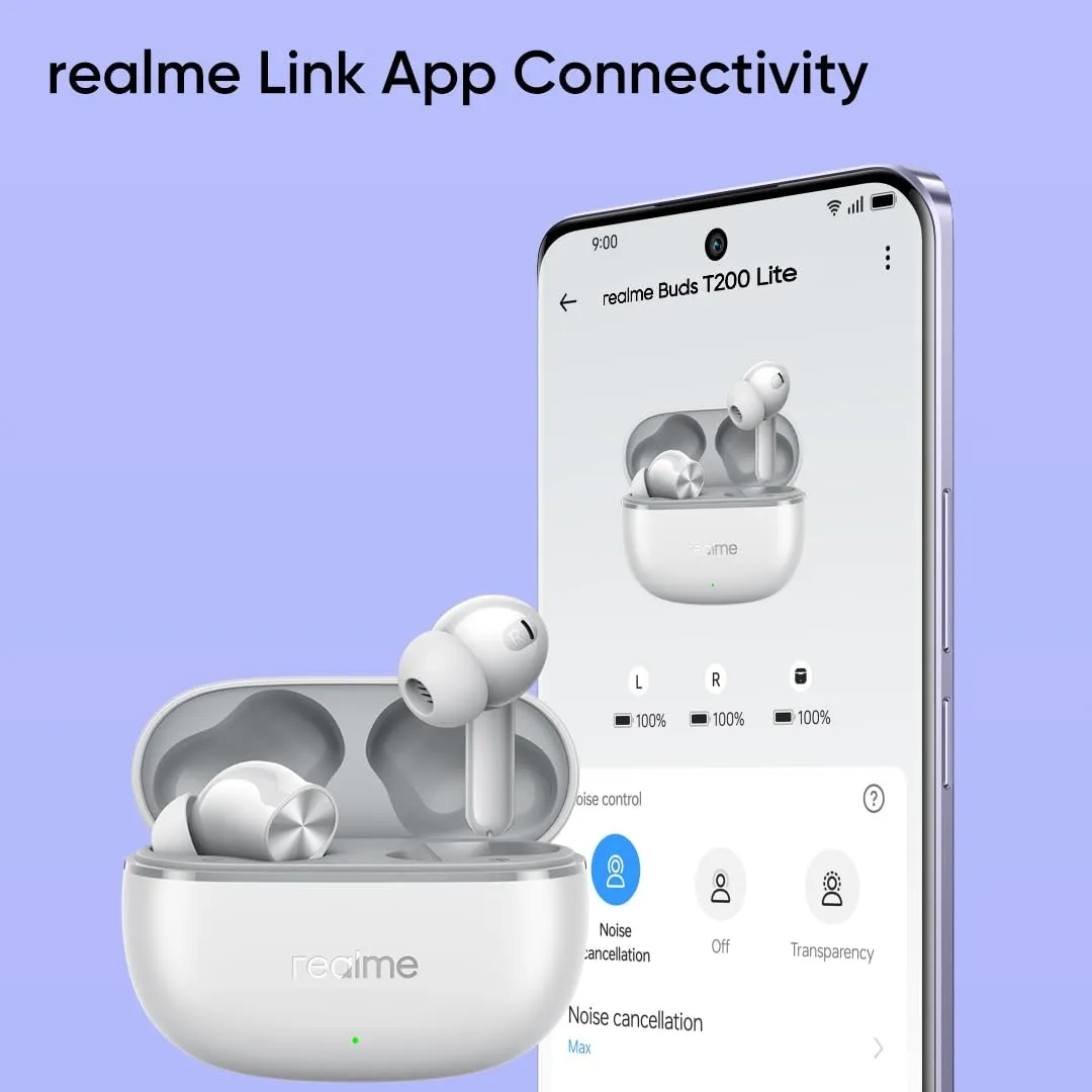 Bluetooth-гарнітура Realme Buds T200 Lite Storm Grey_EU - мініатюра 6