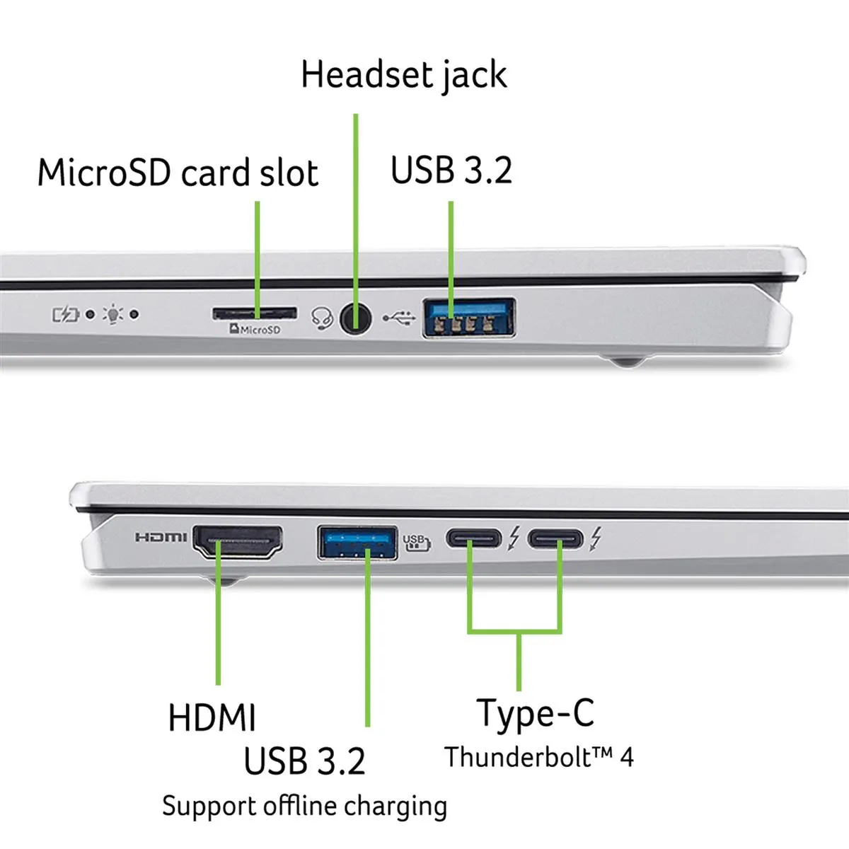 Ноутбук Acer Swift Go 14 SFG14-74 (NX.JCWEU.005) Silver - мініатюра 8