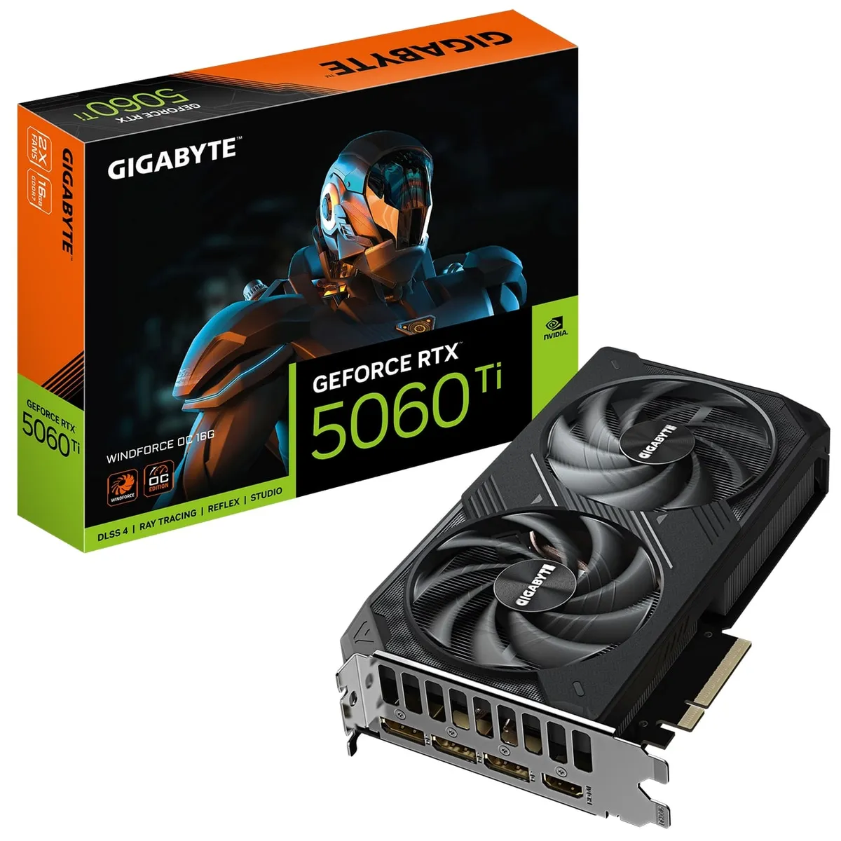 Відеокарта GF RTX 5060 Ti 16GB GDDR7 Windforce OC Gigabyte (GV-N506TWF2OC-16GD) - мініатюра 10