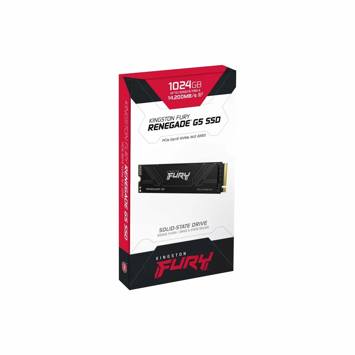 Накопичувач SSD 1TB Kingston Fury Renegade G5 M.2 2280 PCIe 5.0 x4 NVMe 3D TLC (SFYR2S/1T0) - мініатюра 2