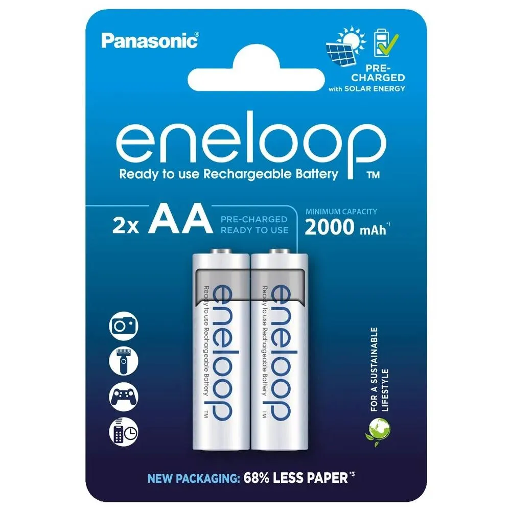 Акумулятори Panasonic Eneloop AA/HR06 NI-MH 2000 mAh BL 2 шт  - зображення 1