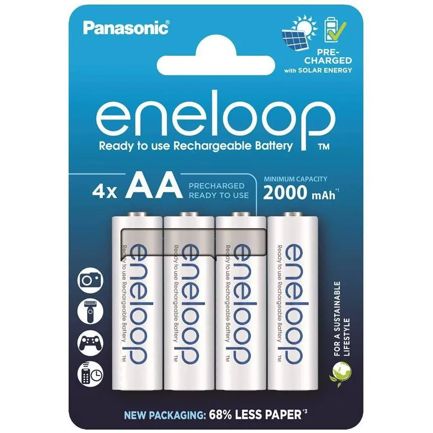 Акумулятори Panasonic Eneloop AA/HR06 NI-MH 2000 mAh BL 4 шт  - зображення 1
