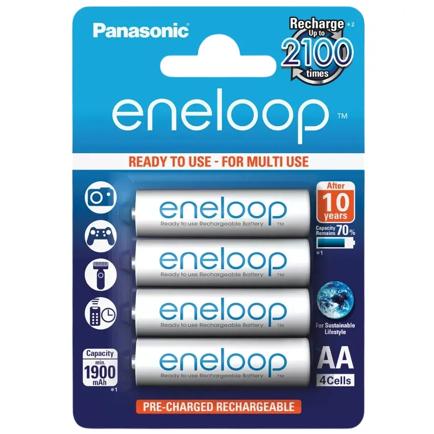 Акумулятори Panasonic Eneloop AA/HR06 NI-MH 2000 mAh BL 4 шт  - мініатюра 3