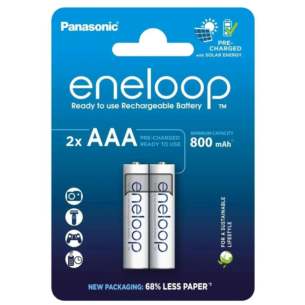 Акумулятори Panasonic Eneloop AAA/HR03 NI-MH 800 mAh BL 2 шт  - зображення 1