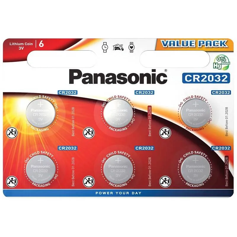 Батарейка Panasonic Lithium Power CR 2032 BL 6шт - зображення 1